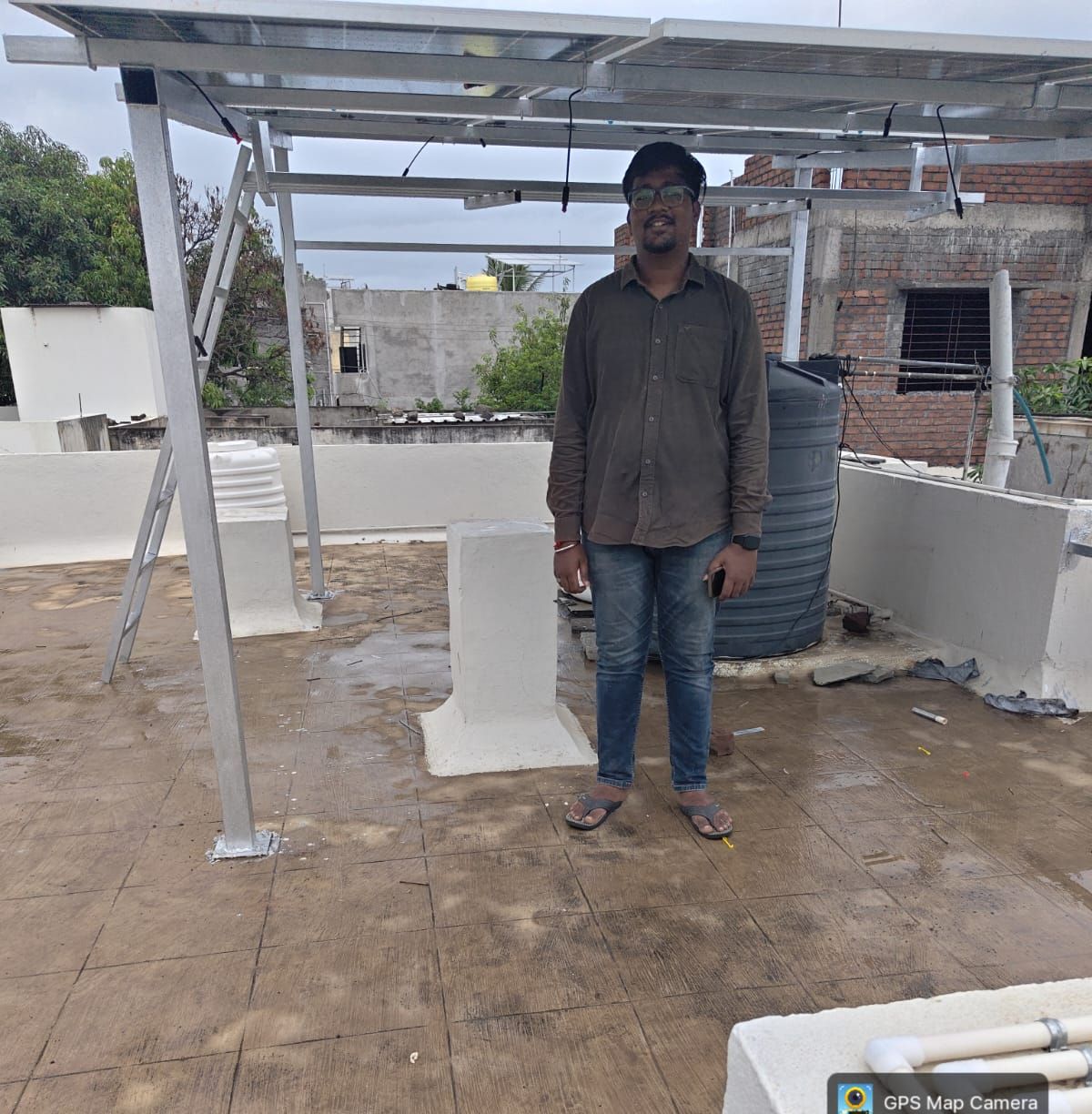 Residential rooftop solar installation in the Solapur region