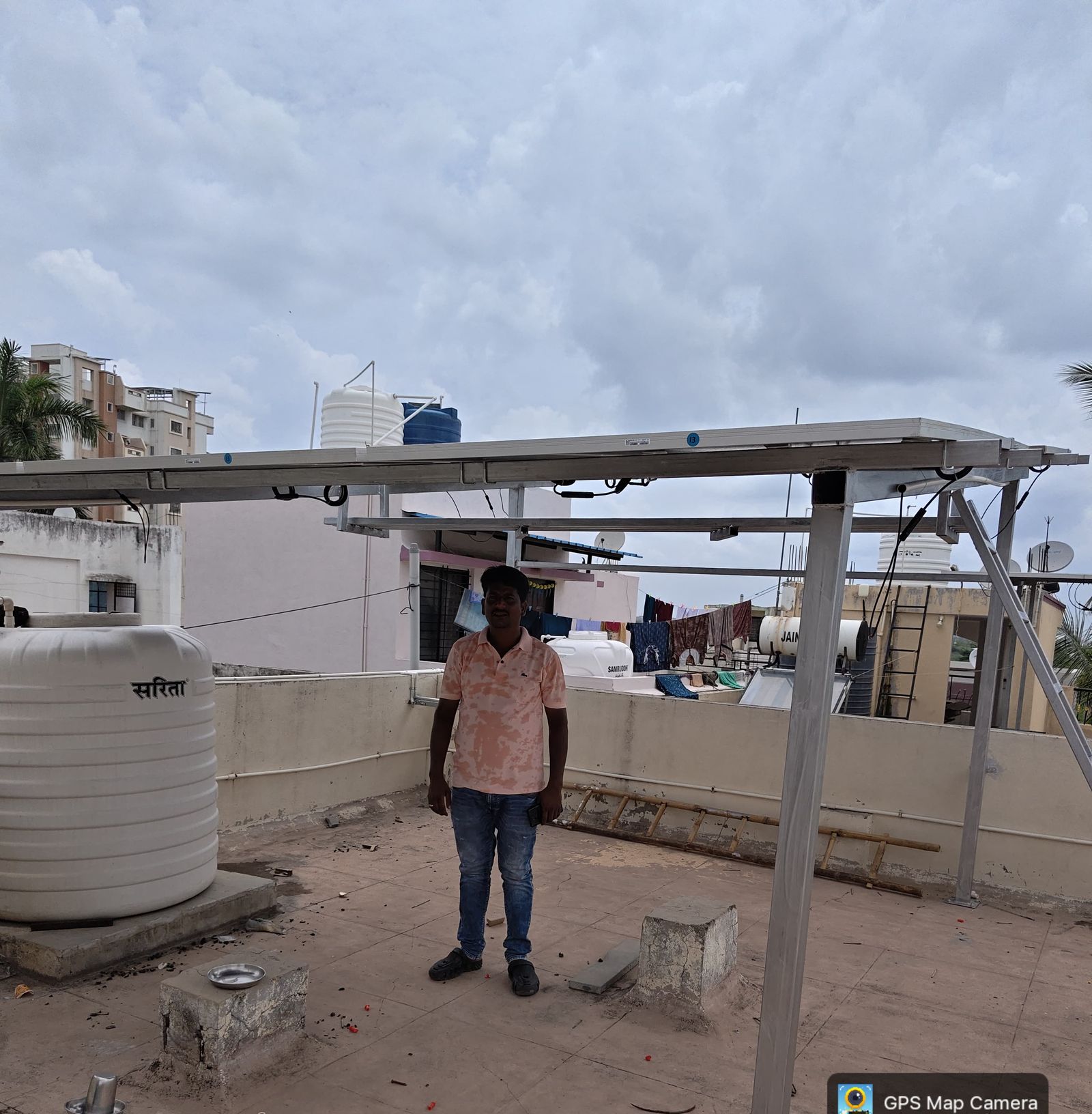 Rooftop solar installation, Solapur region