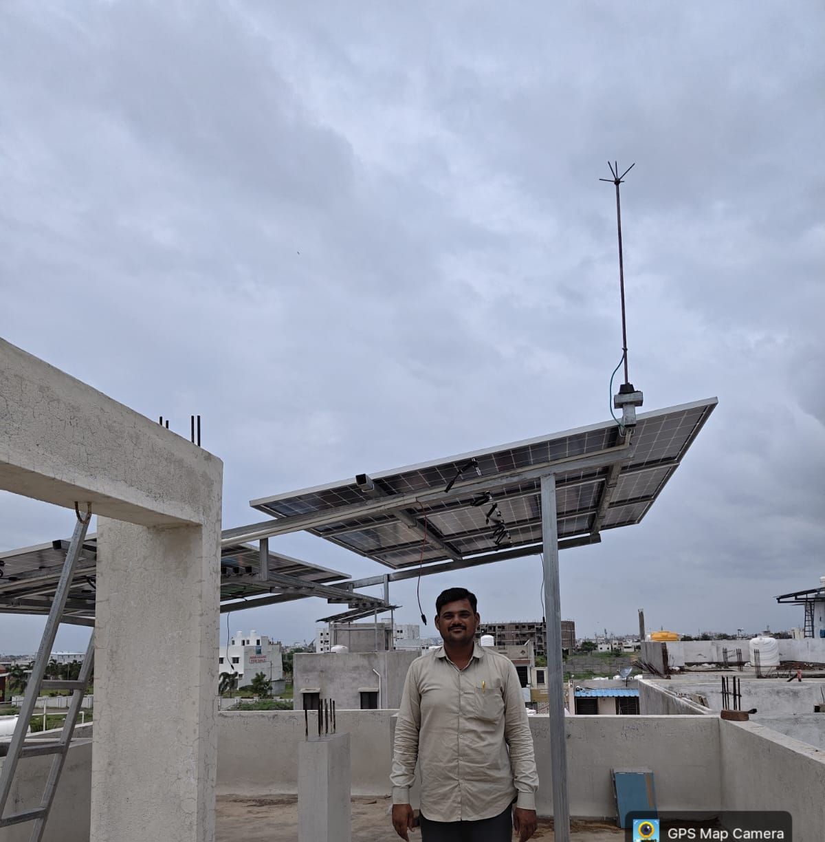 Residential rooftop solar installation, Solapur region