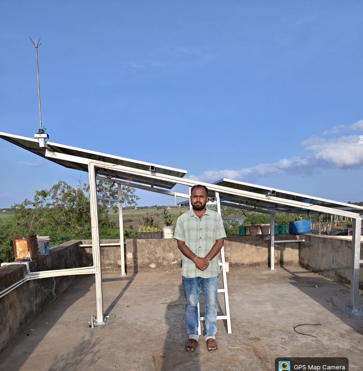 Residential rooftop solar installation in the Solapur region