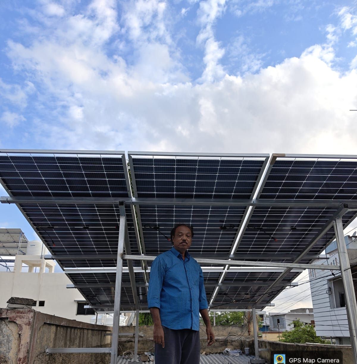 Residential rooftop solar installation, Solapur region